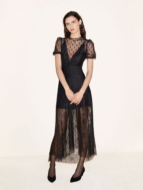 Maje Romsey Embroidered Lace Dress